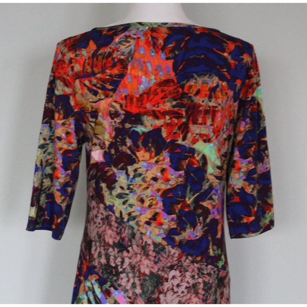 SOFT SURROUNDINGS Estelle Maxi Dress Jersey Knit Mixed Patterns, Size M Medium - Picture 10 of 13